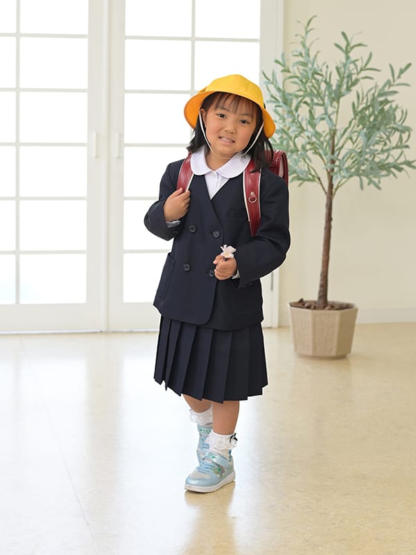 水戸市の写真館で撮影したランドセル姿の入学写真