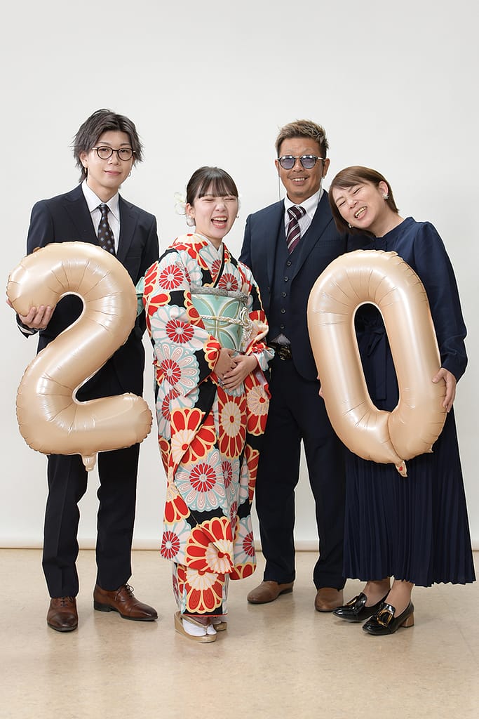水戸市のセルフ写真館で撮影した家族写真|大林写真館