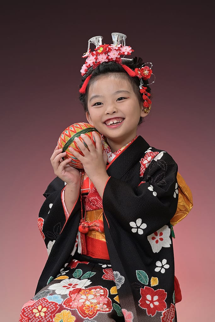 水戸市の写真館で撮影した七五三の和装写真|大林写真館