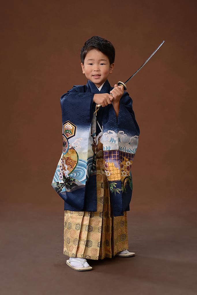 水戸市の写真館で撮影した七五三の伝統的記念写真|大林写真館